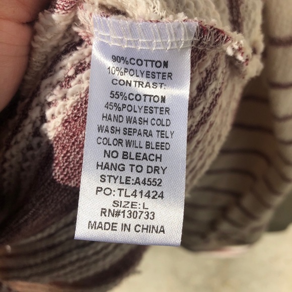 Umgee Striped Balloon Sleeve Top - Picture 4 of 8